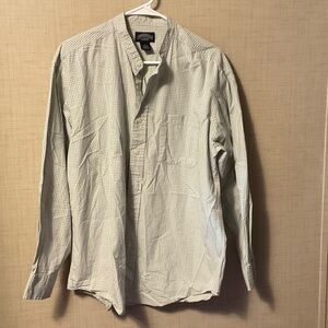 Men's Green Checkered Casual Button Down Shirt